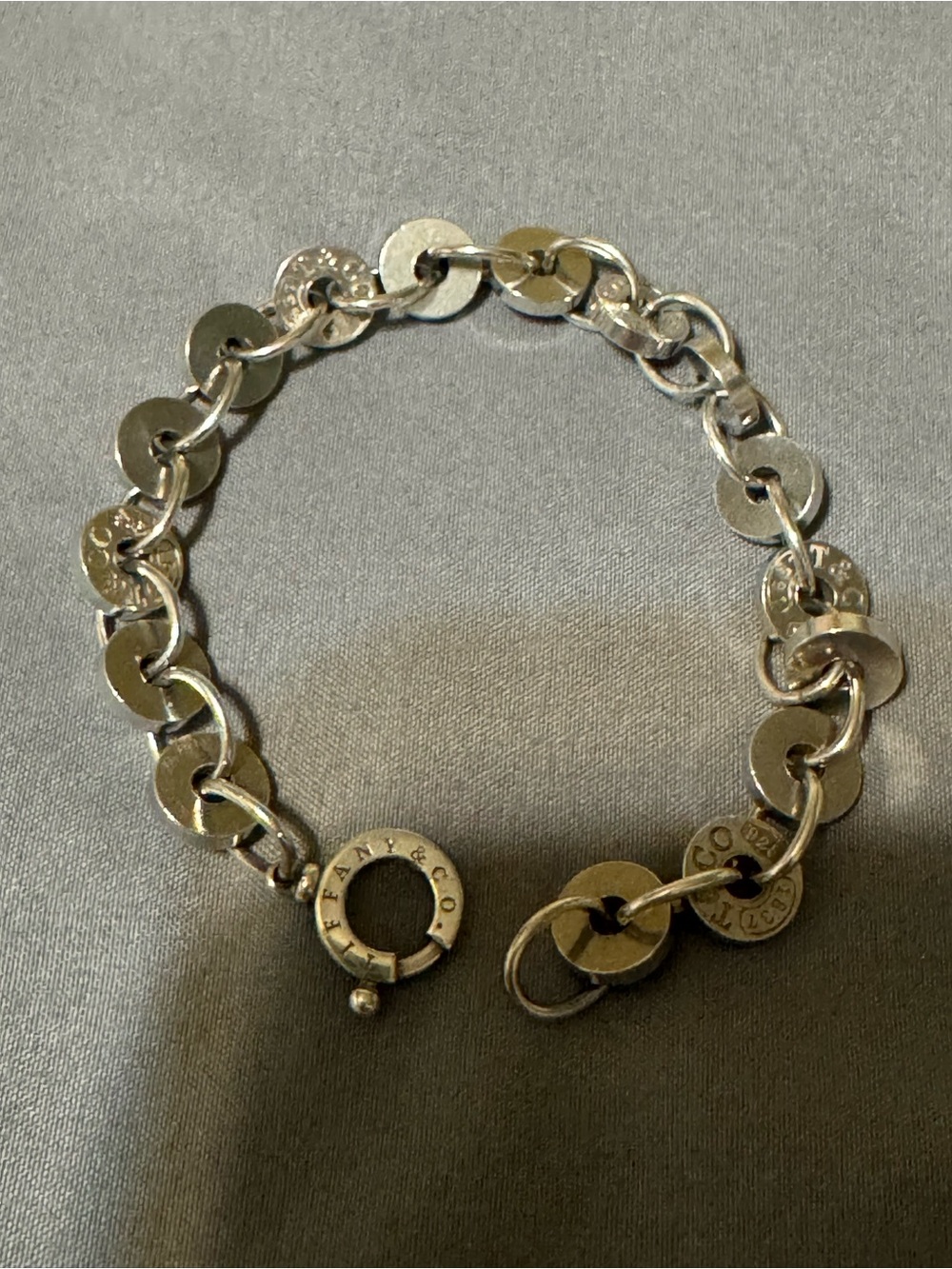 Tiffany & Co. 1837 Silver Disc Link Bracelet